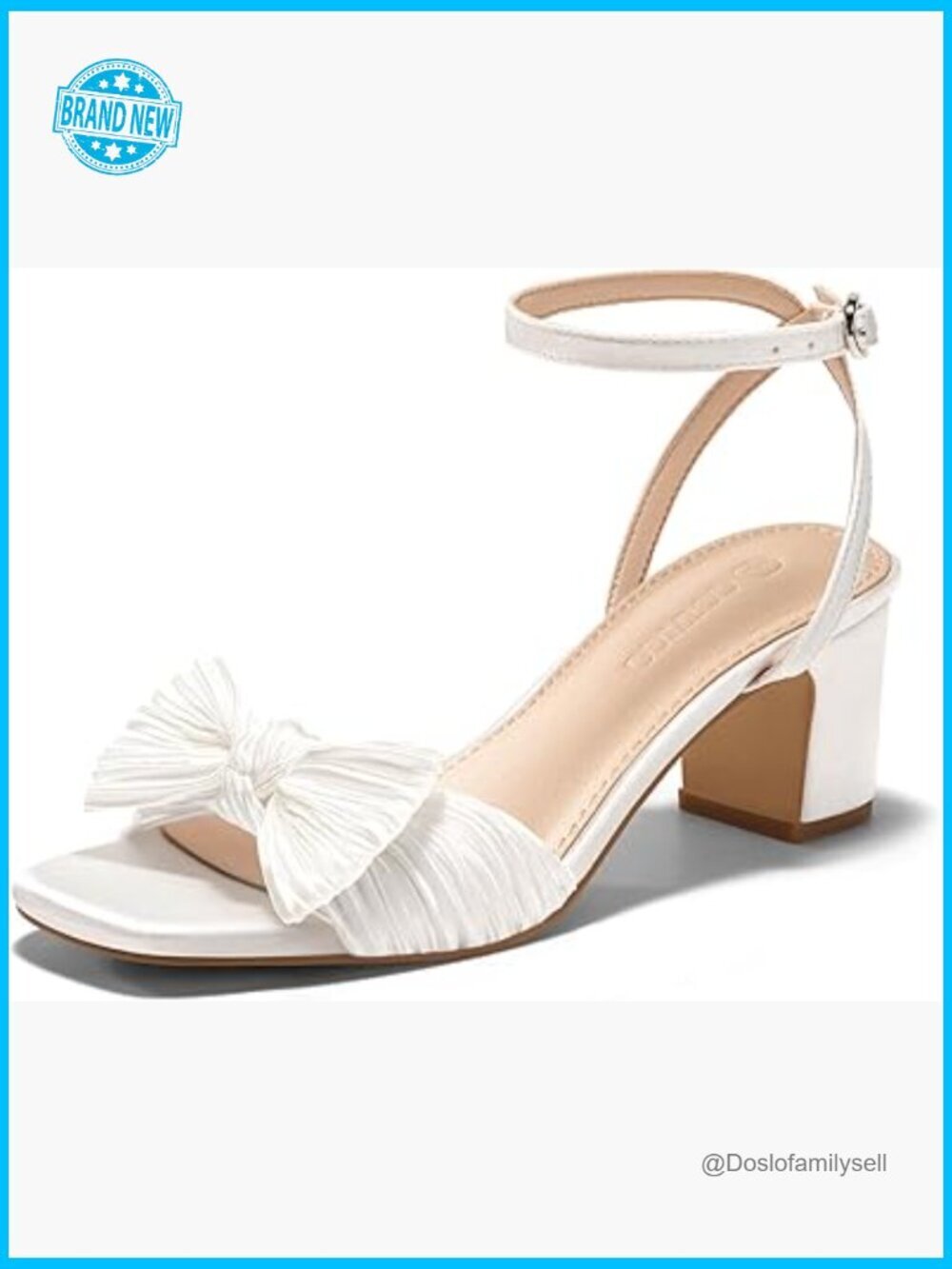 Elegant Satin Heeled Sandals Open Toe Ankle Strap Wedding Bride Dressy Shoes